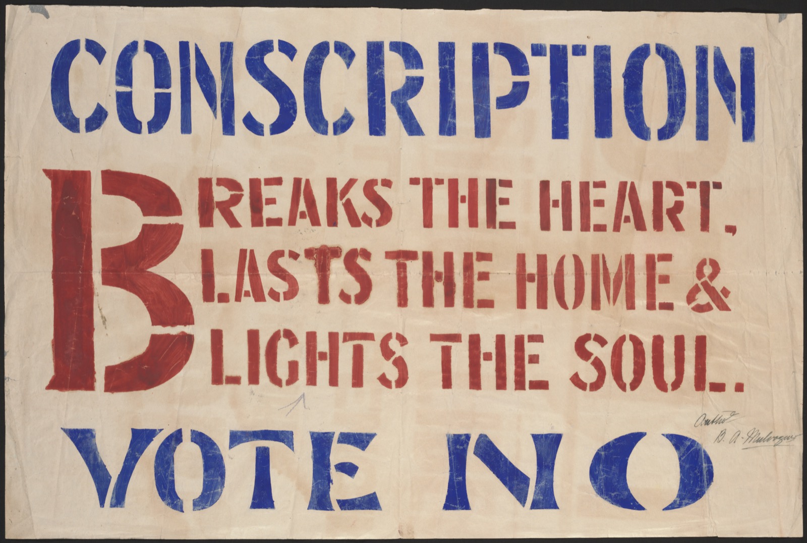 Conscription poster